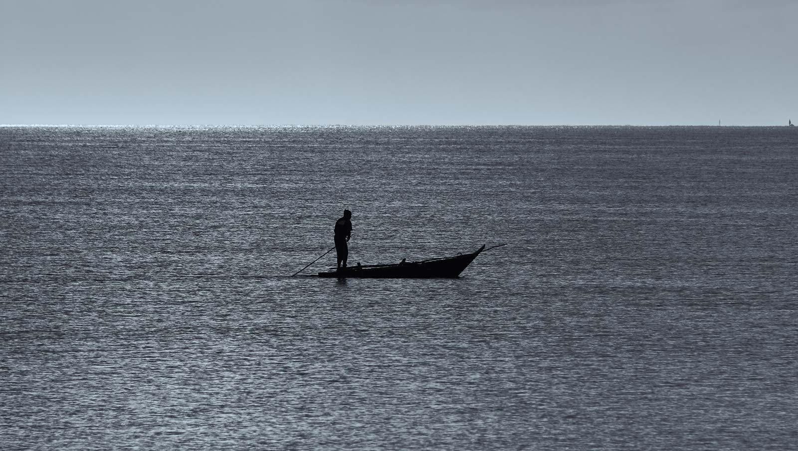 Fisherman at sunrise Zanzibar