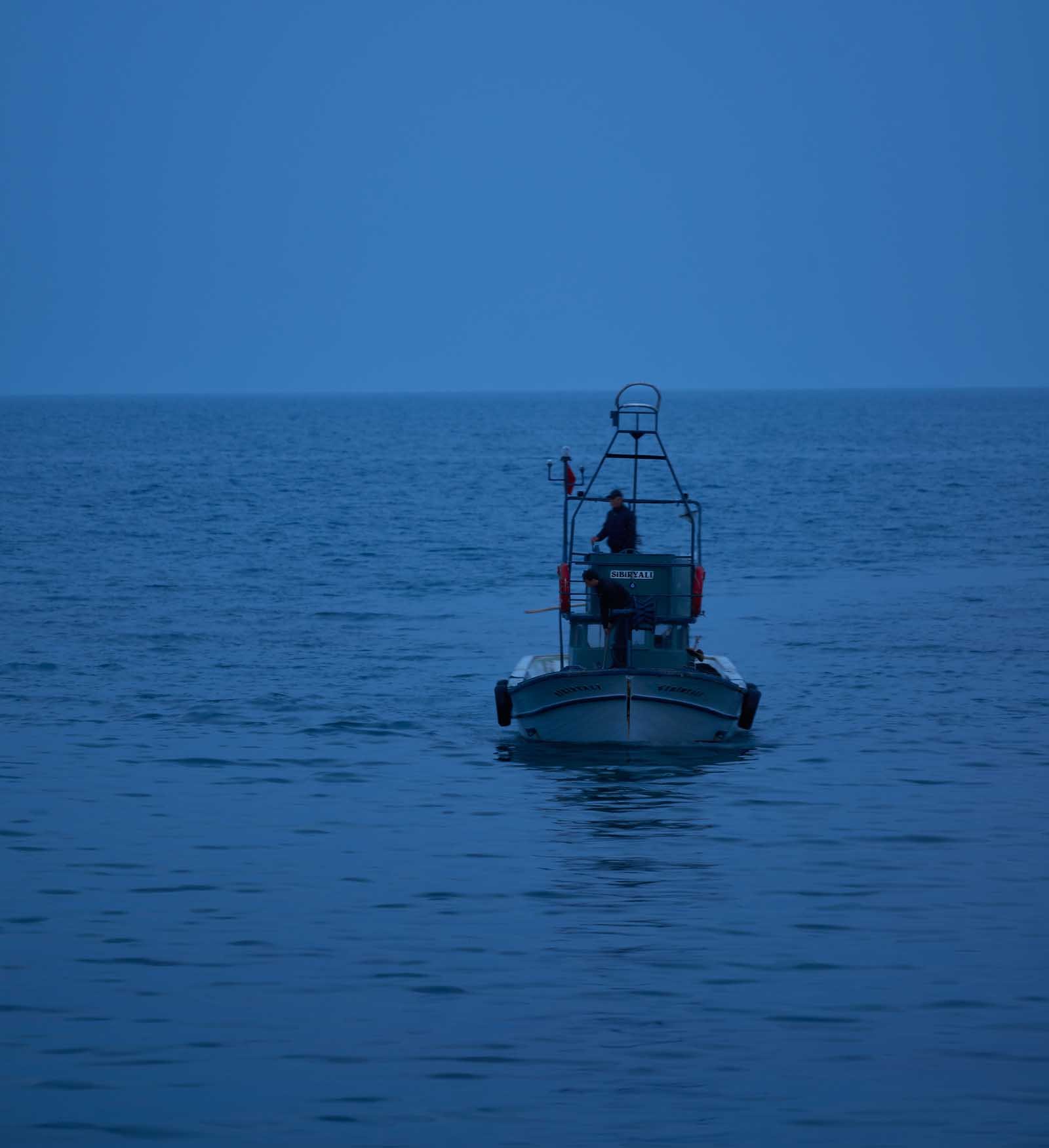 Fisherman in blue hour Sinop